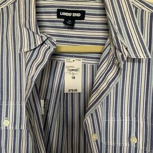 Lands End cotton shirt dress